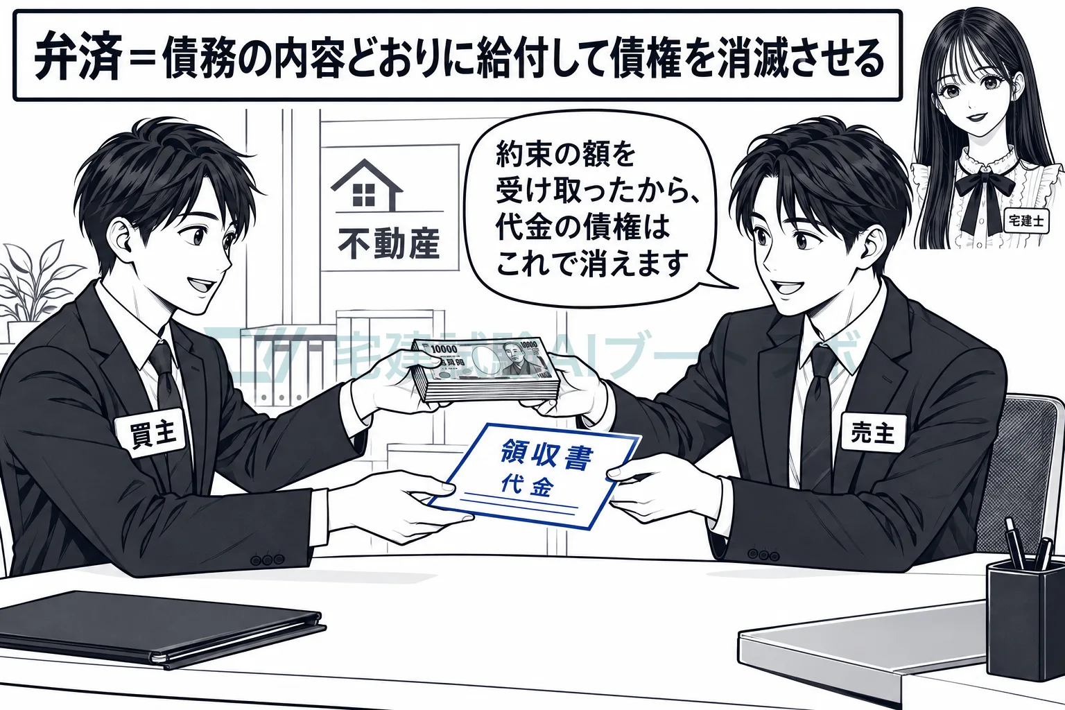 債務の内容どおりに支払えば、債権は消滅する。