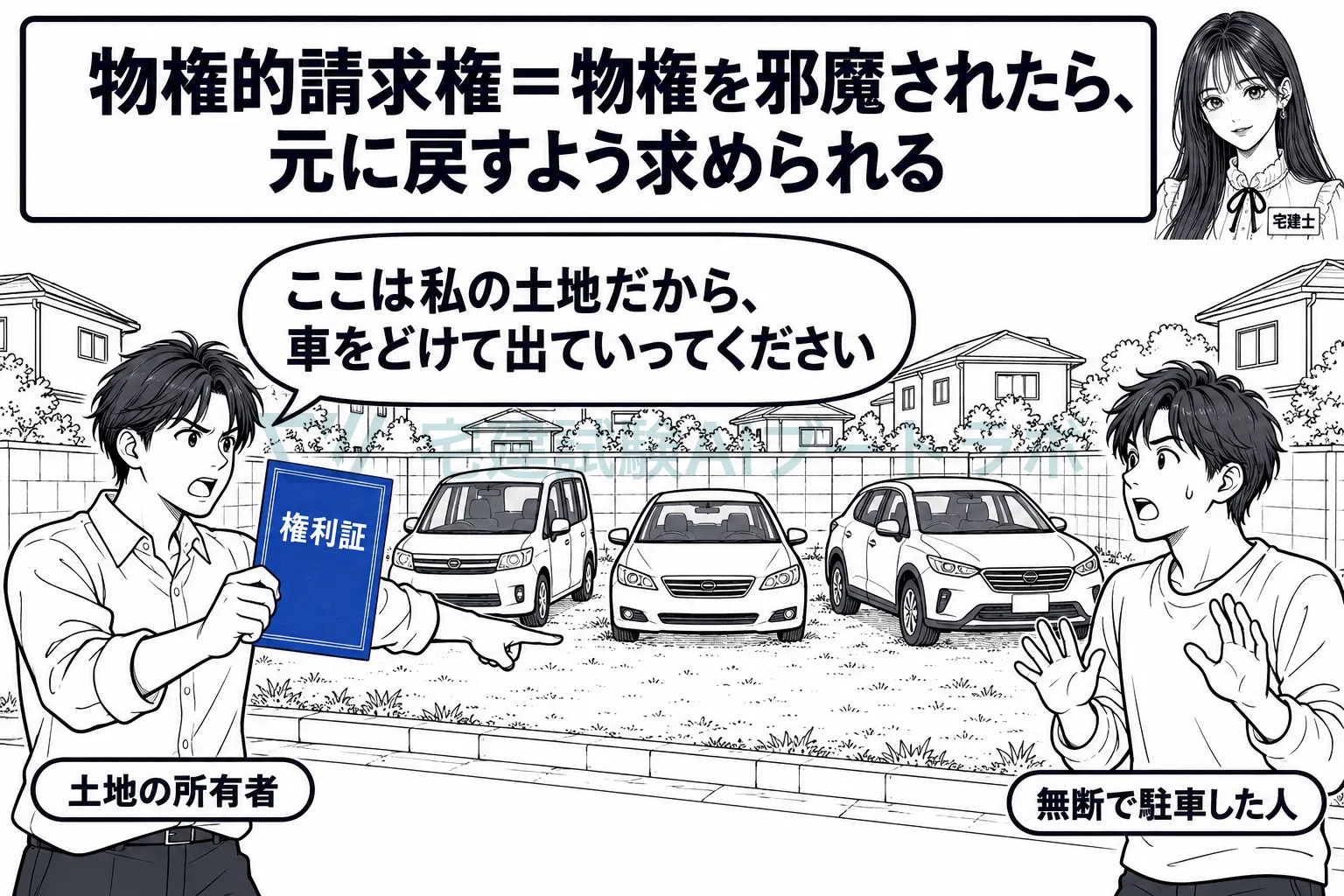 自分の土地を勝手に使われたら、所有者は出ていくよう求められる。