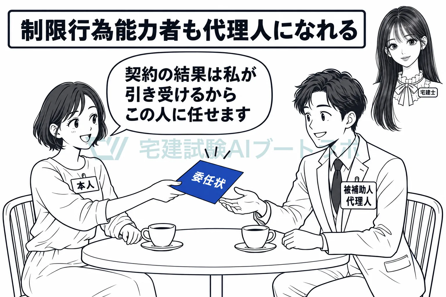 効果は本人に生じるから、制限行為能力者も代理人になれる。
