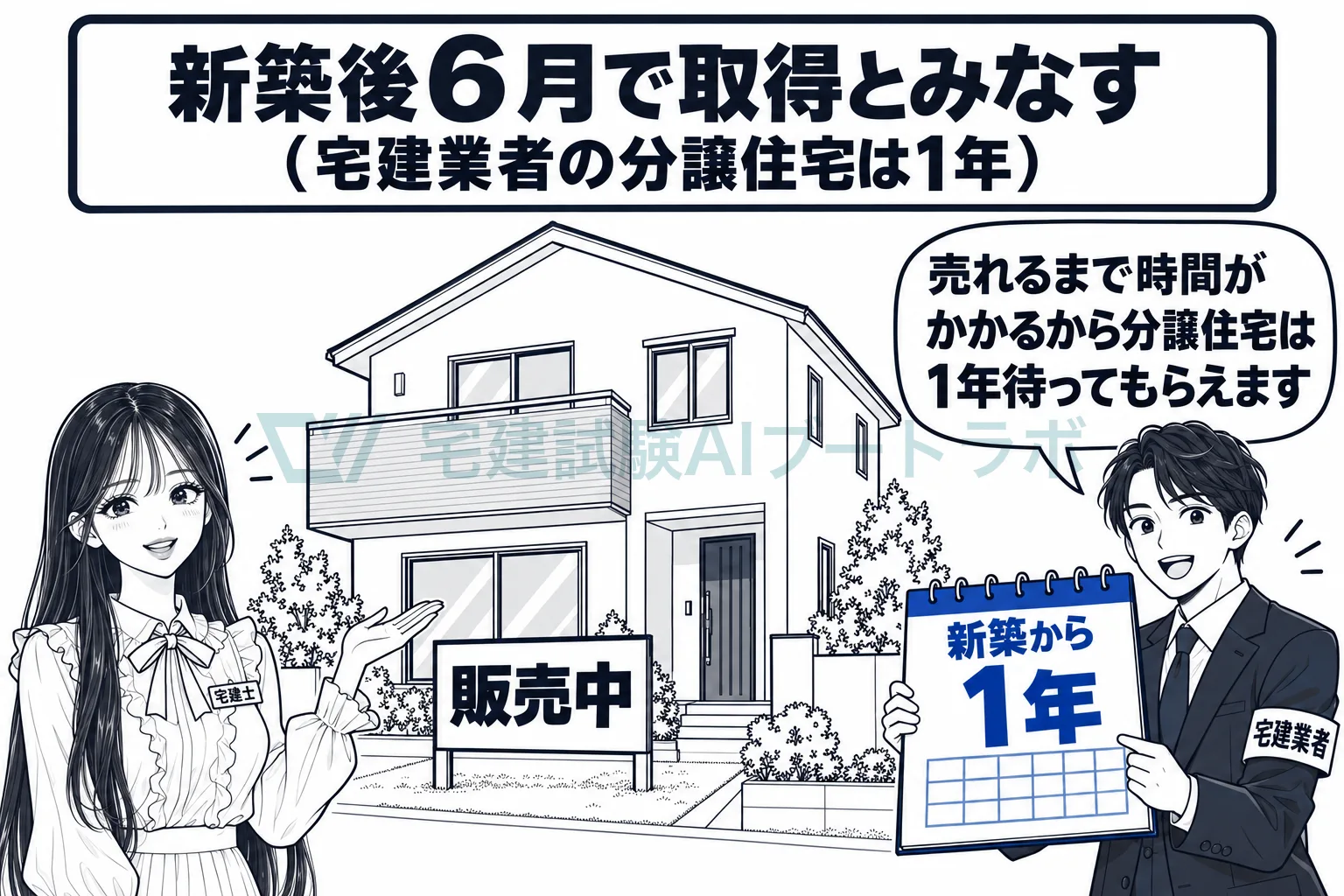 新築後、使用も譲渡もないまま6月たてば所有者に課す。分譲業者の住宅は1年。