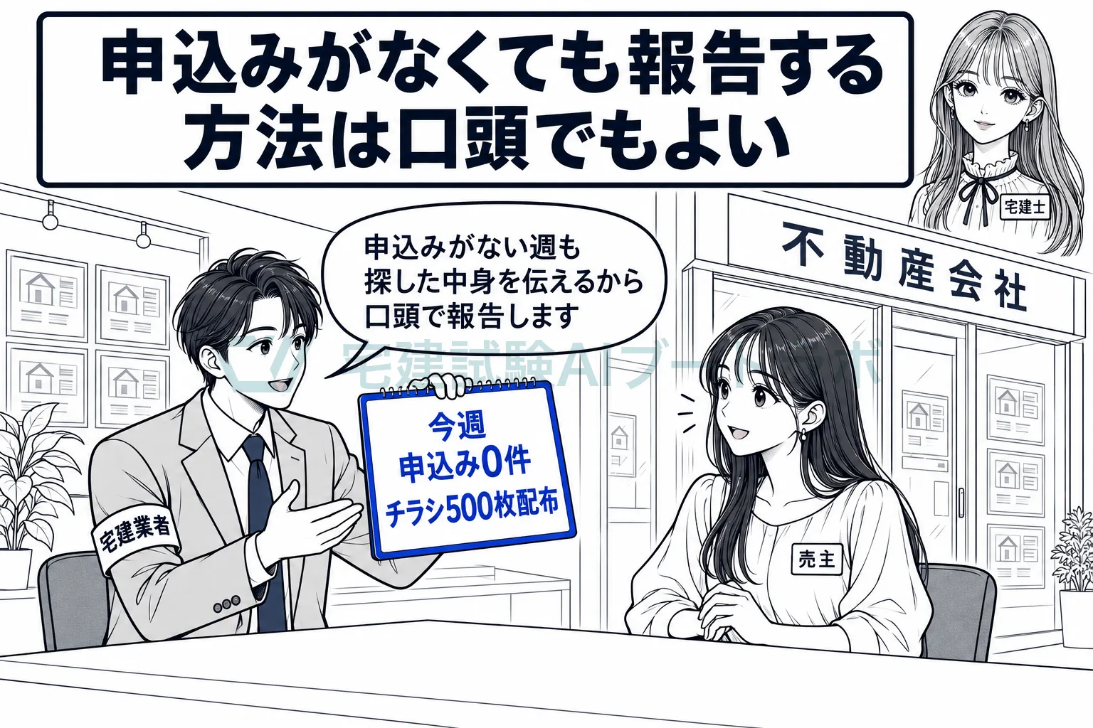 申込みがない週も、口頭で報告すれば足りる。