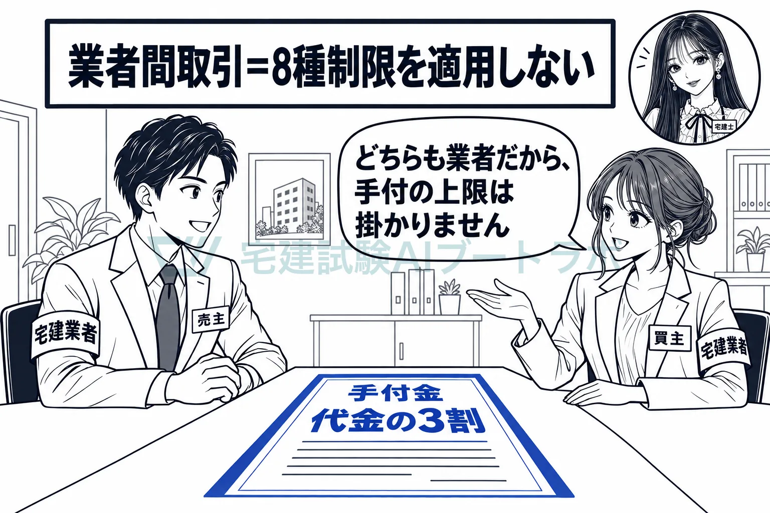 売主も買主も業者なら、8種制限は外れる。