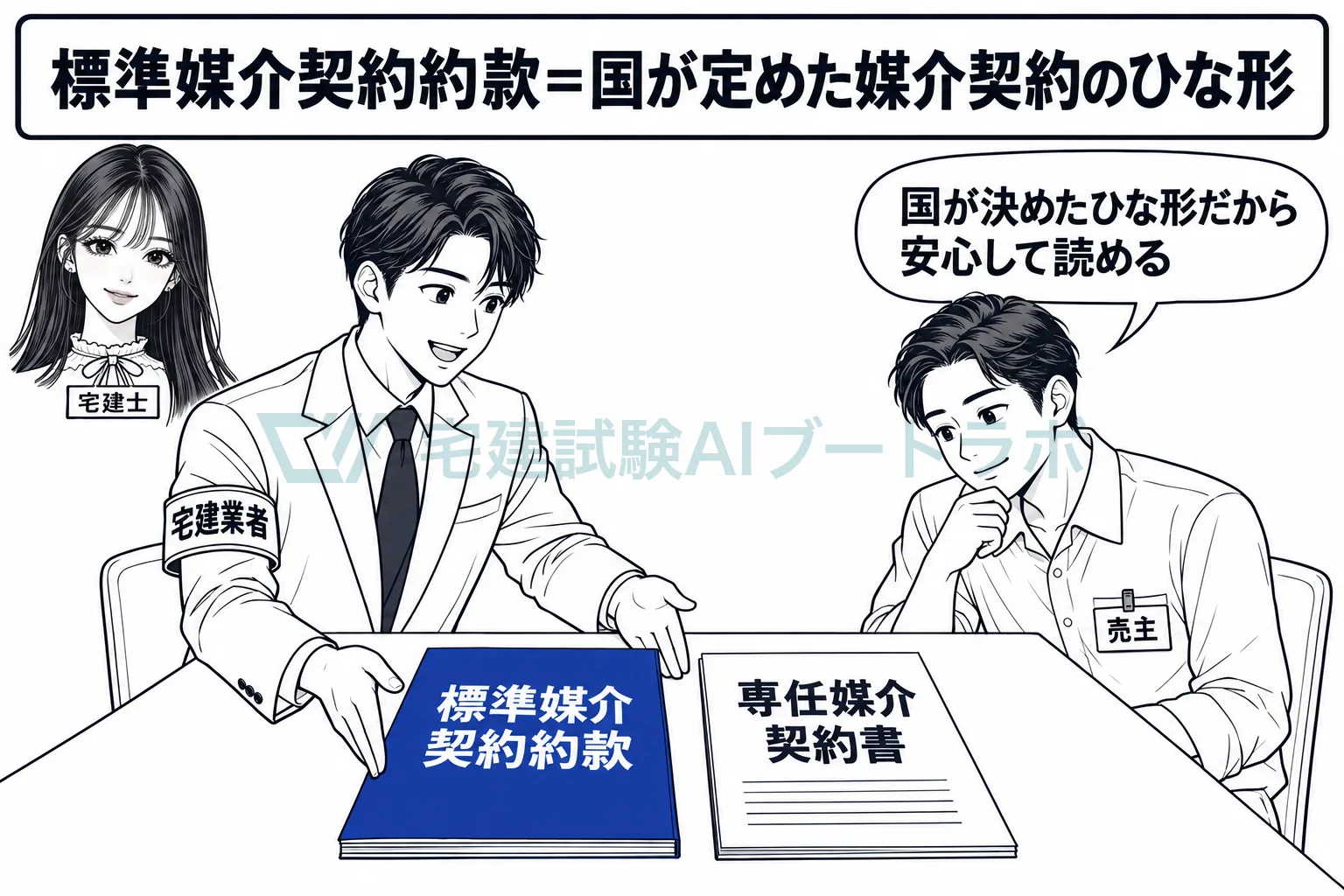国が用意したひな形だから、依頼者に不利な条項が紛れ込まない。