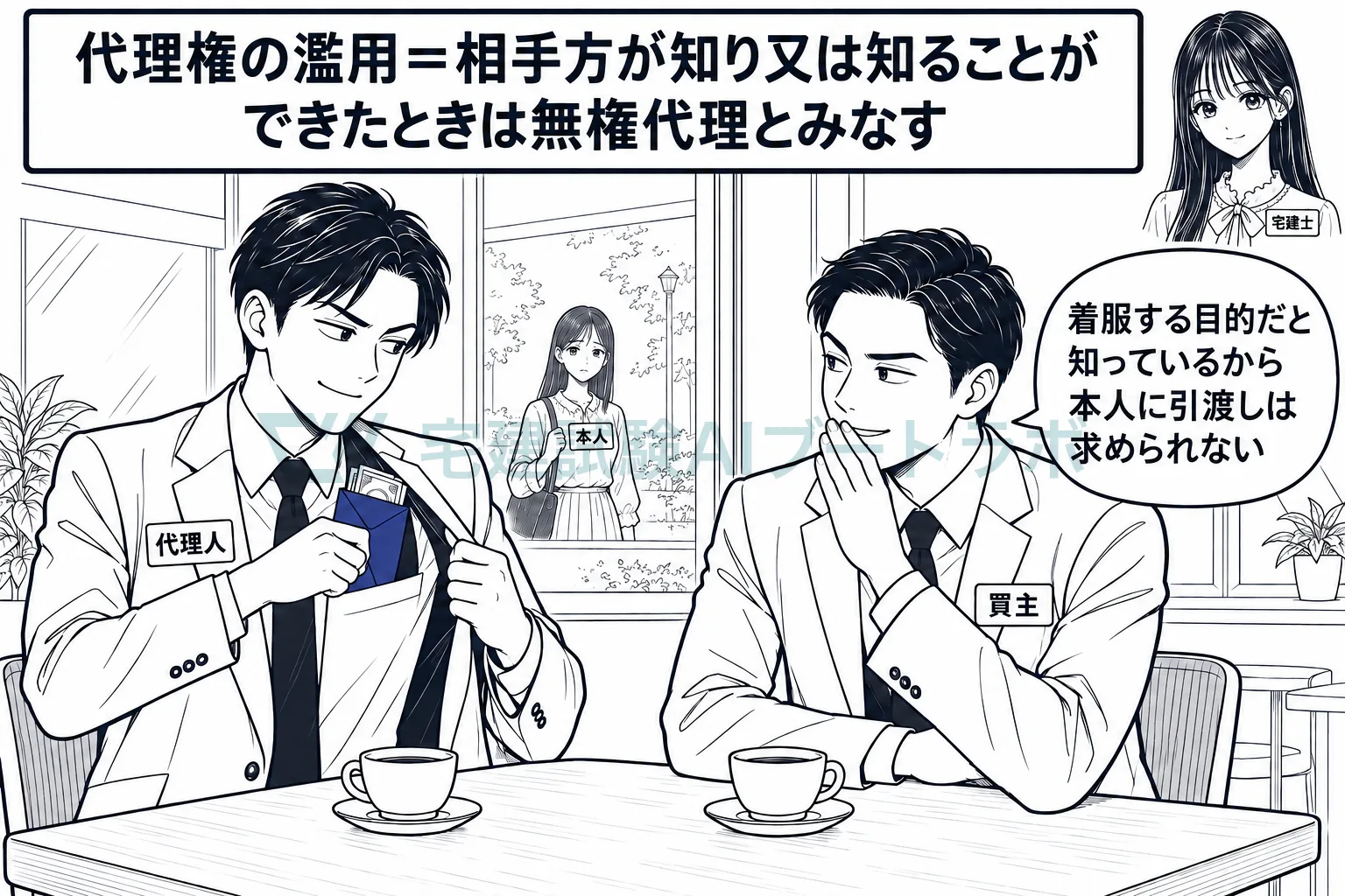 着服の目的を相手方が知っていたら、本人に効果は生じない。