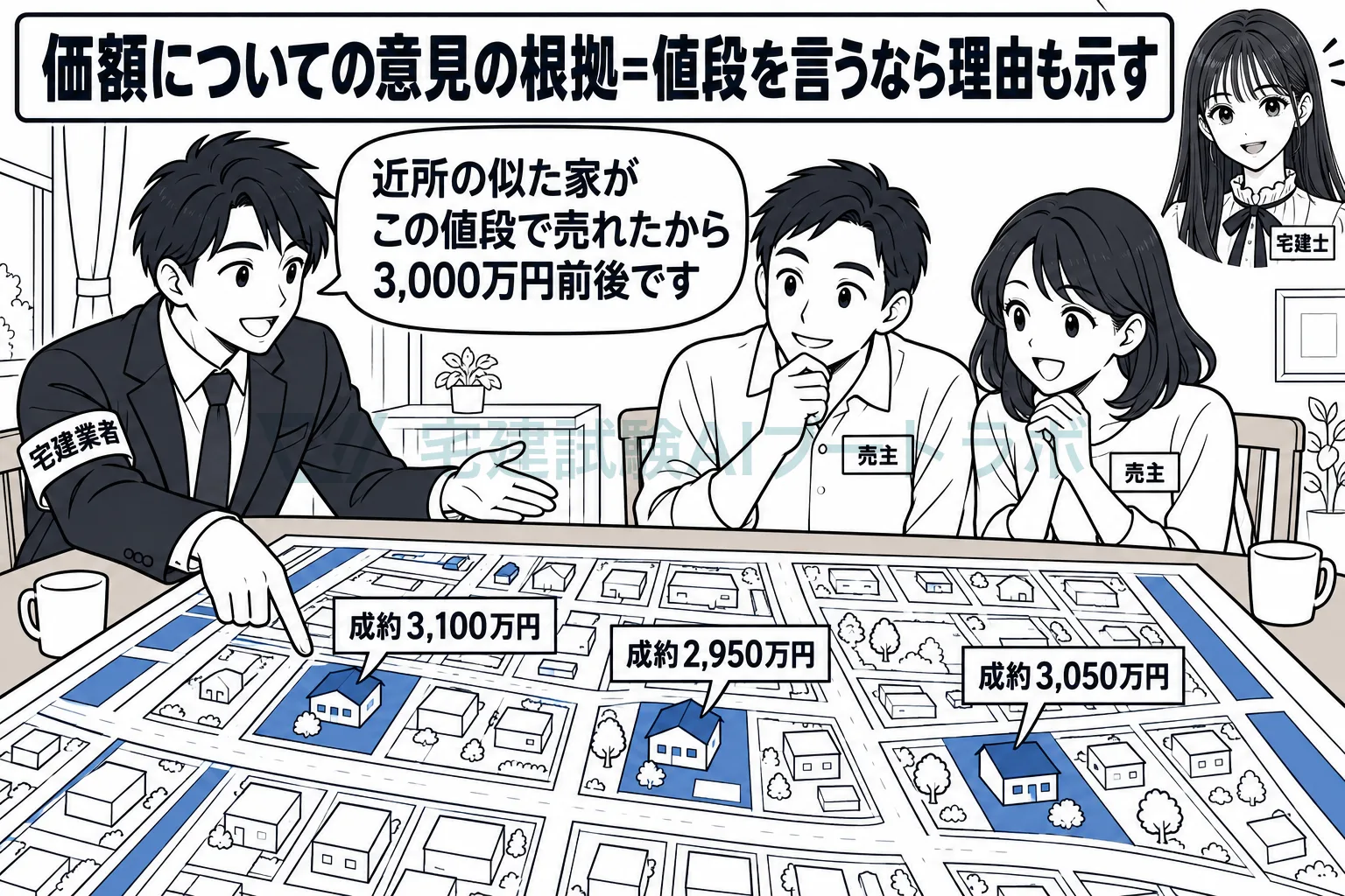 査定額を言うなら、その根拠も示す。