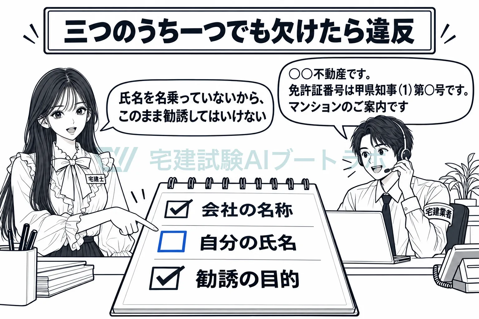 免許証番号を告げても、自分の氏名を名乗らなければ違反になる。
