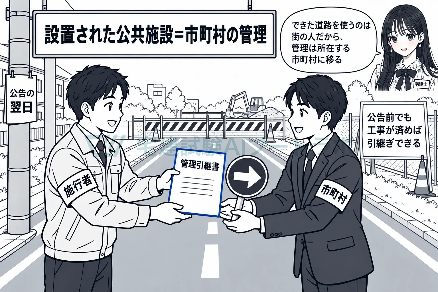 できあがった道路は、公告の翌日から市町村が管理する。