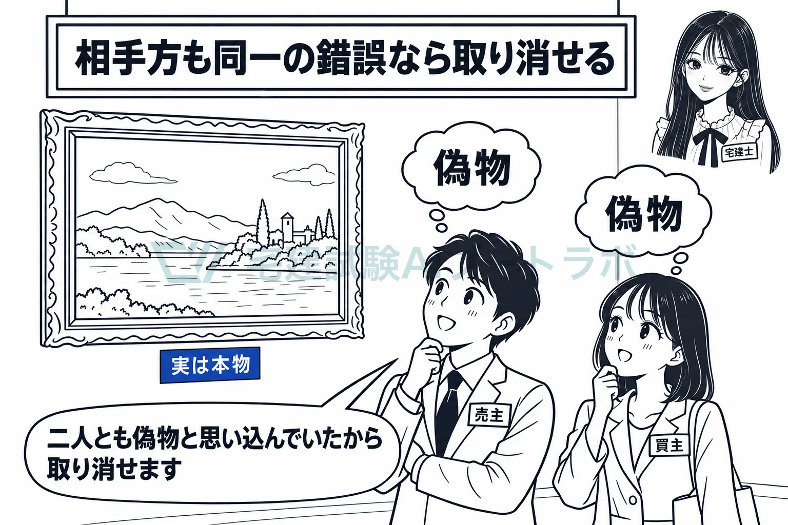 売主も買主も同じ勘違いなら、重大な過失があっても取り消せる。