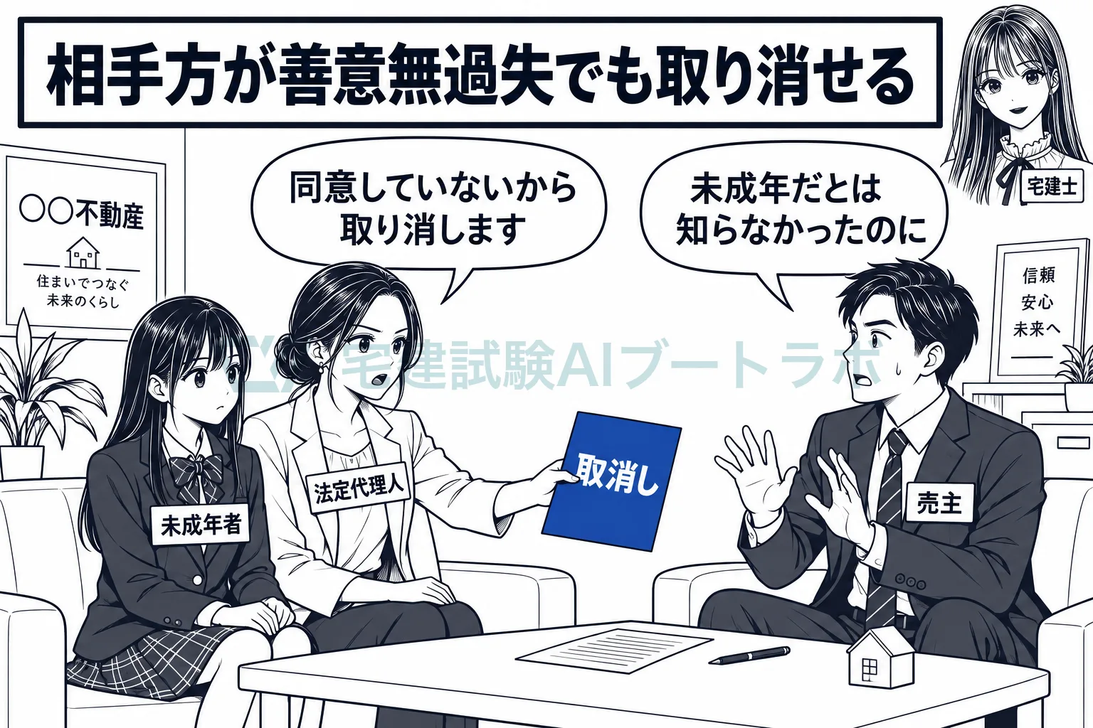 相手が知らなかったとしても、取り消して守る。