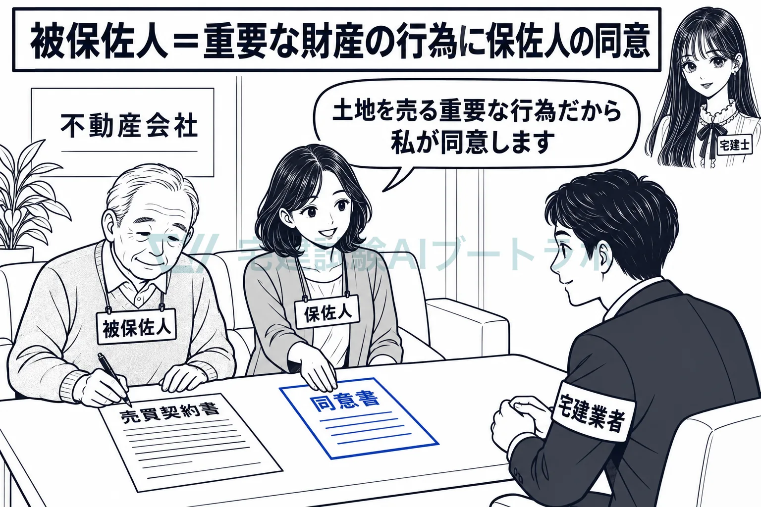 被保佐人が不動産を売るには、保佐人の同意が要る。