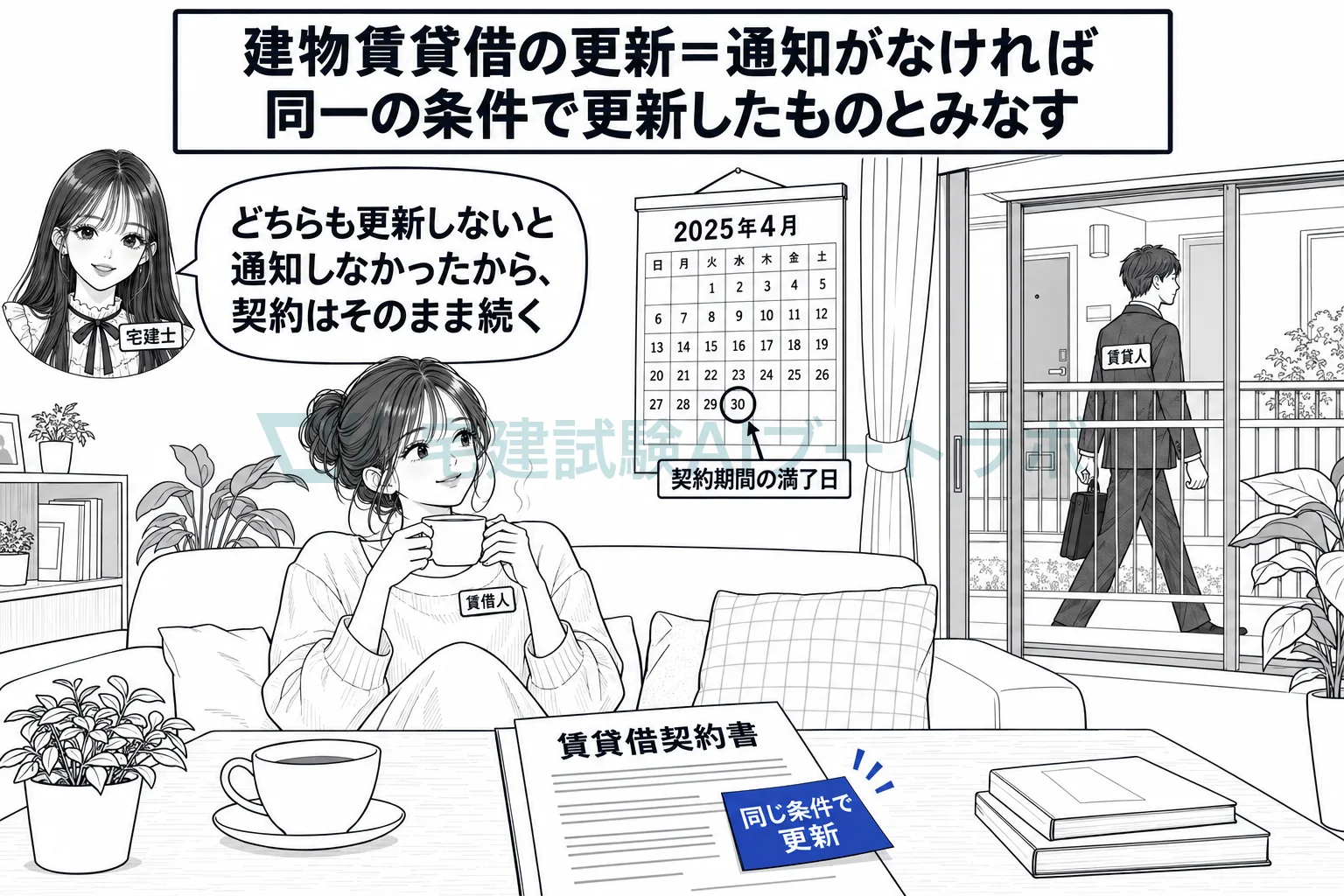どちらも通知をしなければ、同じ条件で更新される。
