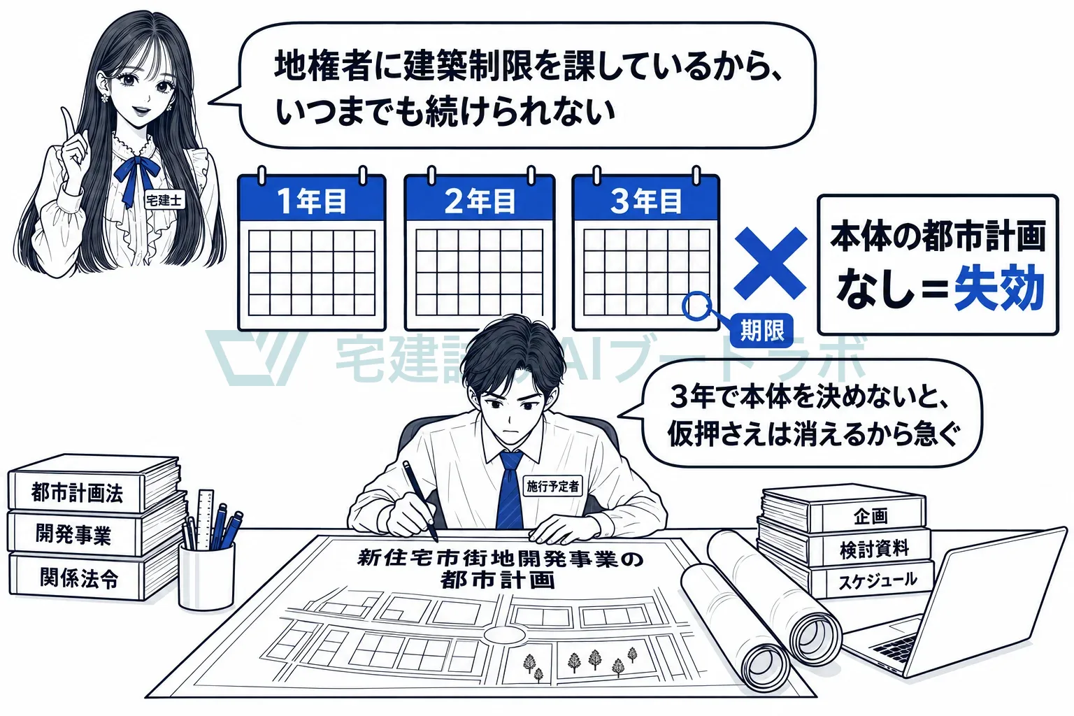 3年で本体を決めないと、仮押さえは消える。