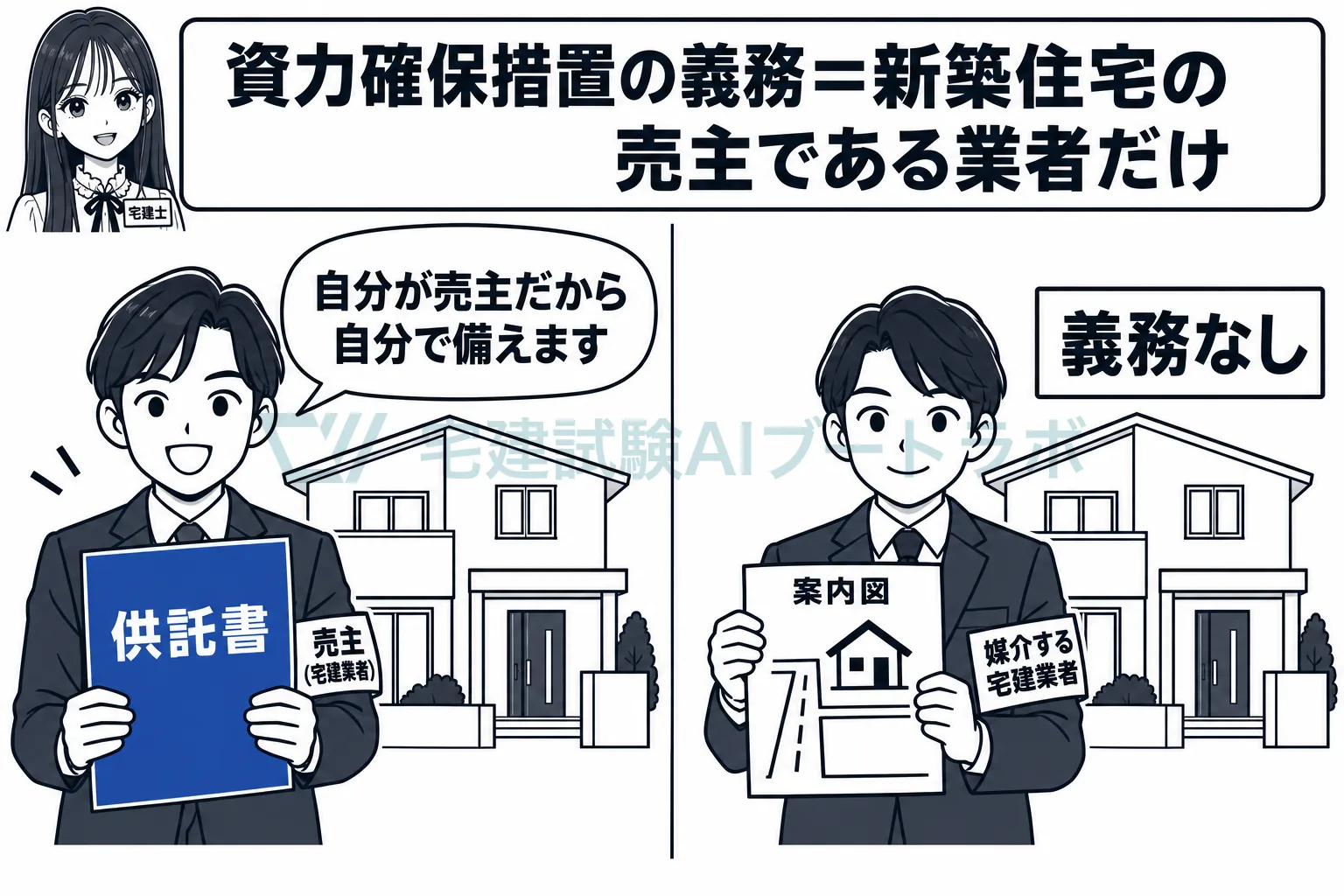 義務があるのは売主の業者だけ。媒介する業者にはない。