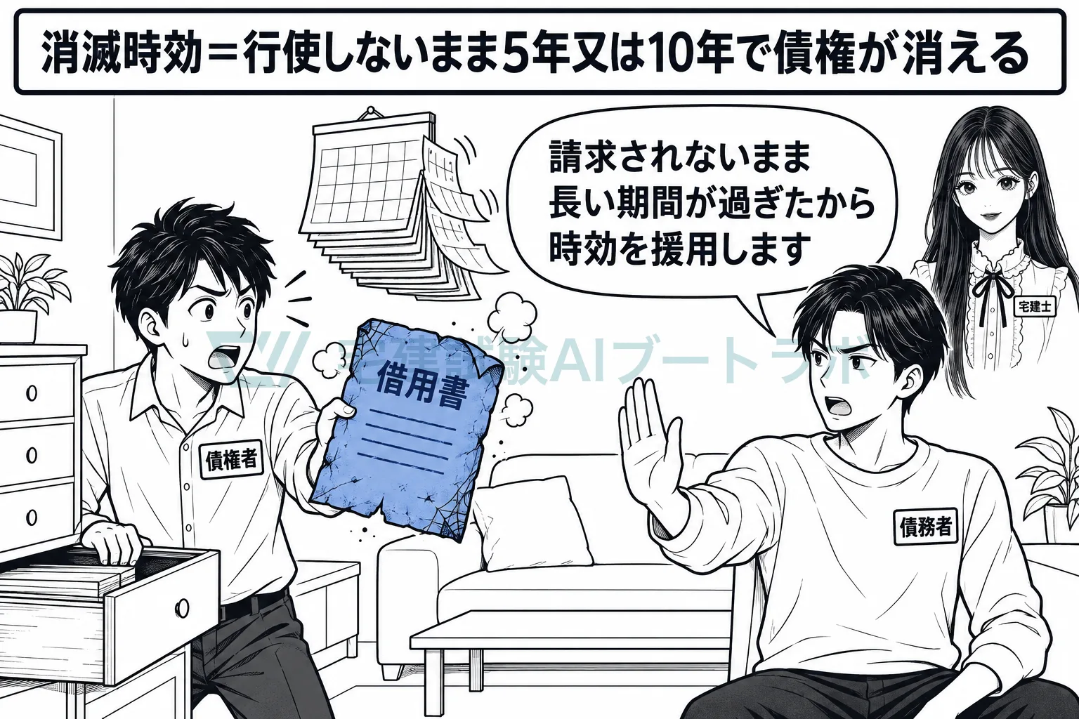 権利を使わないまま長い期間が過ぎると、その権利は消える。