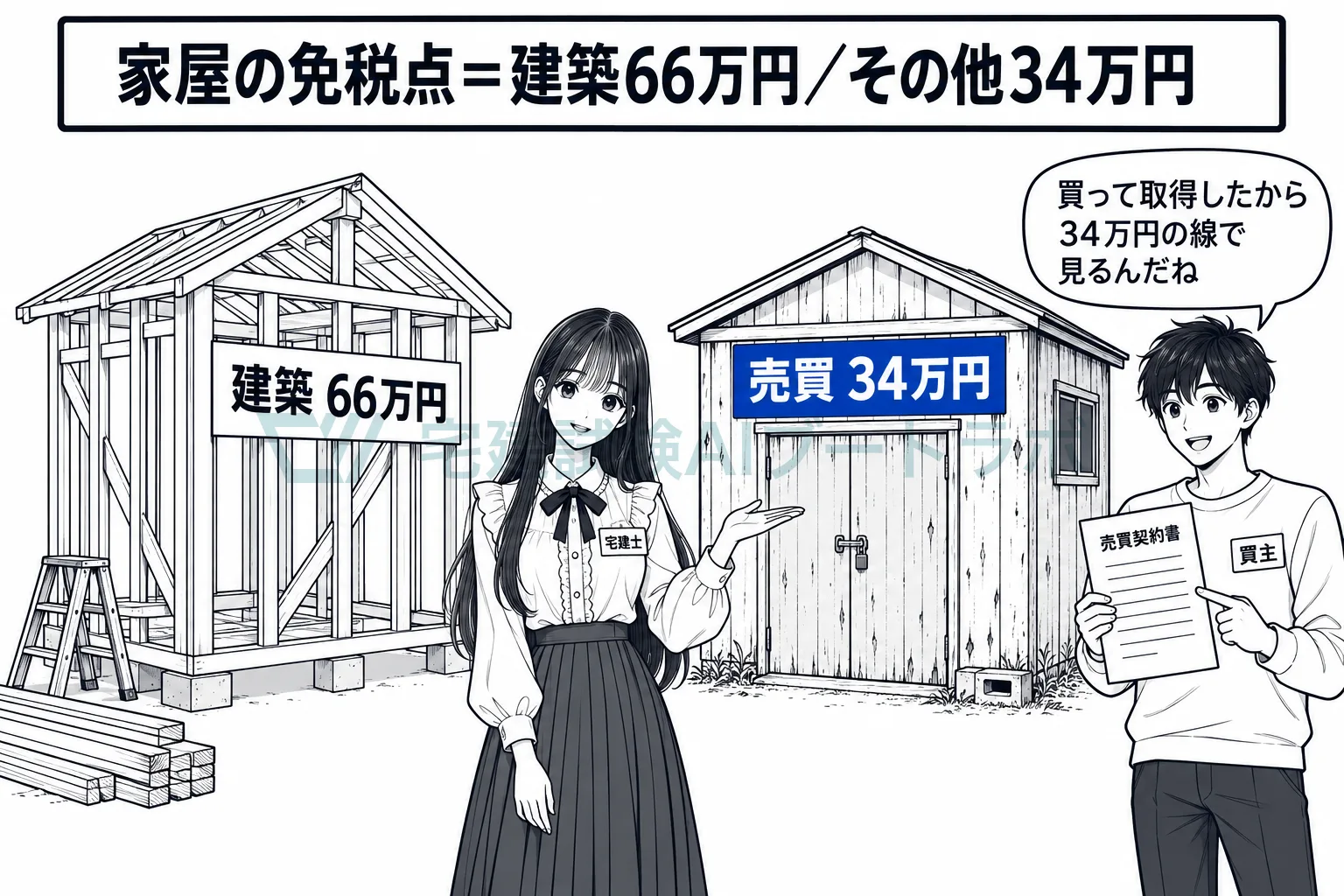 建築による取得は66万円、売買などその他の取得は34万円。