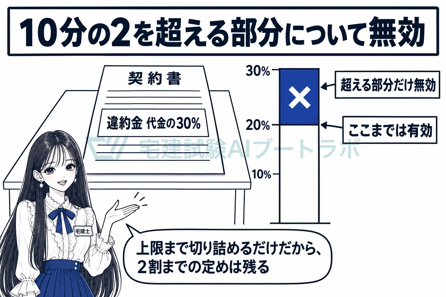3割と書いても、2割を超える部分だけが無効になる。
