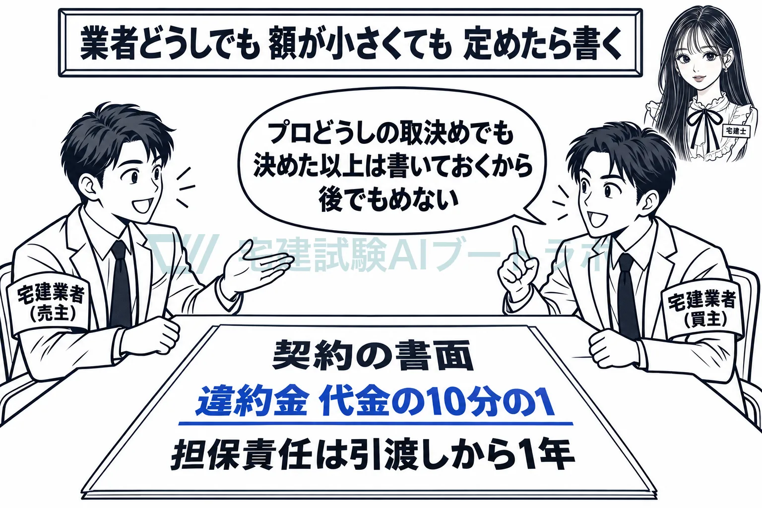 額が制限の内でも、業者どうしでも、定めたら書く。