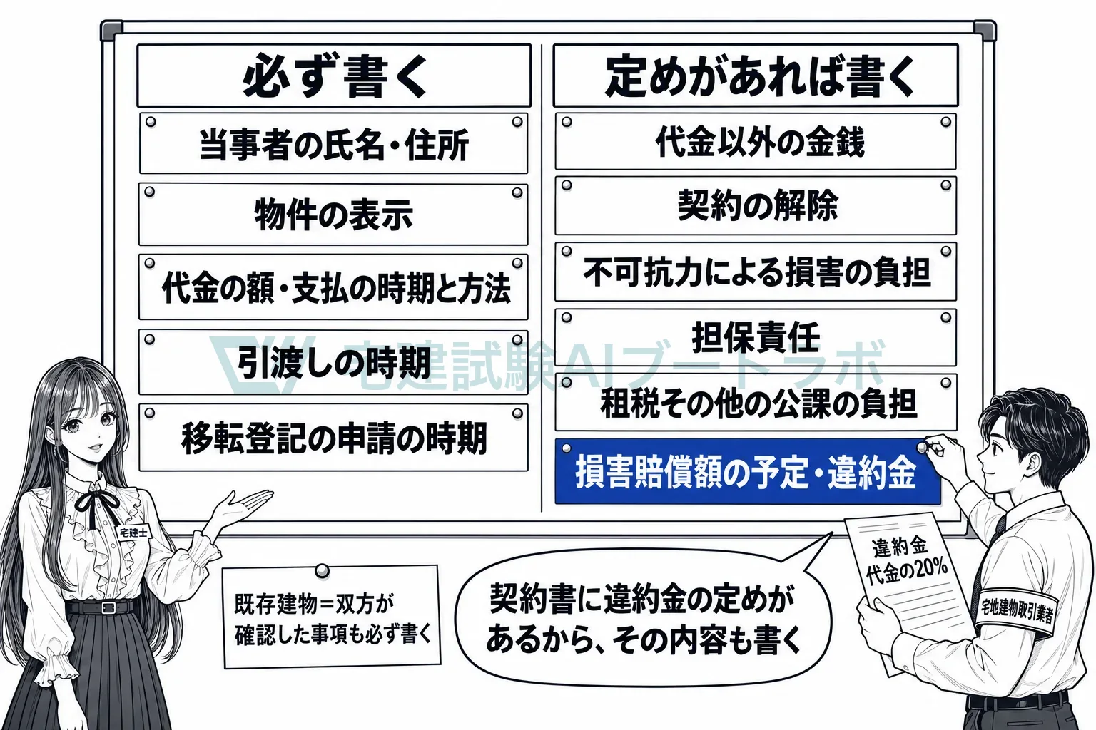 必ず書く事項と、定めがあれば書く事項。