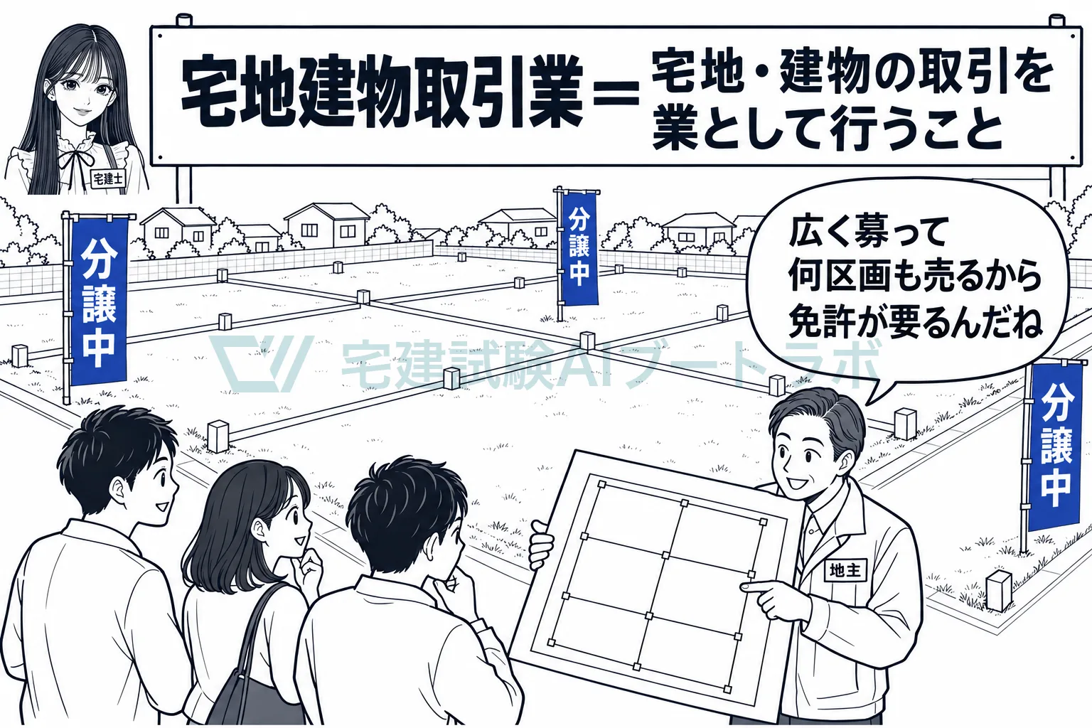 宅地・建物の取引を、不特定多数に繰り返し行うなら免許が要る。